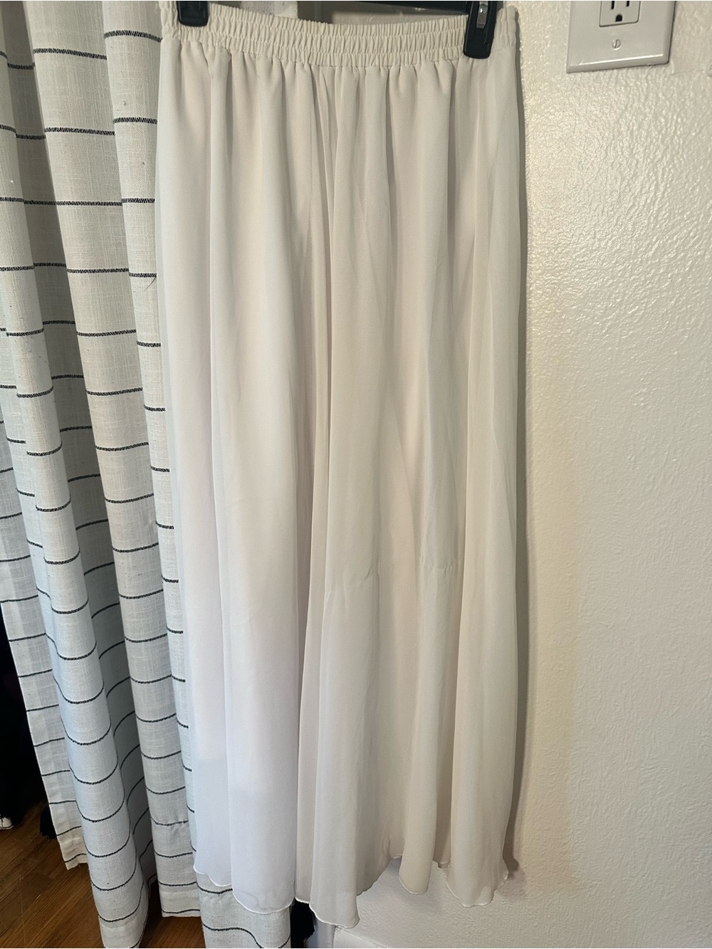 White Chiffon Maxi Skirt